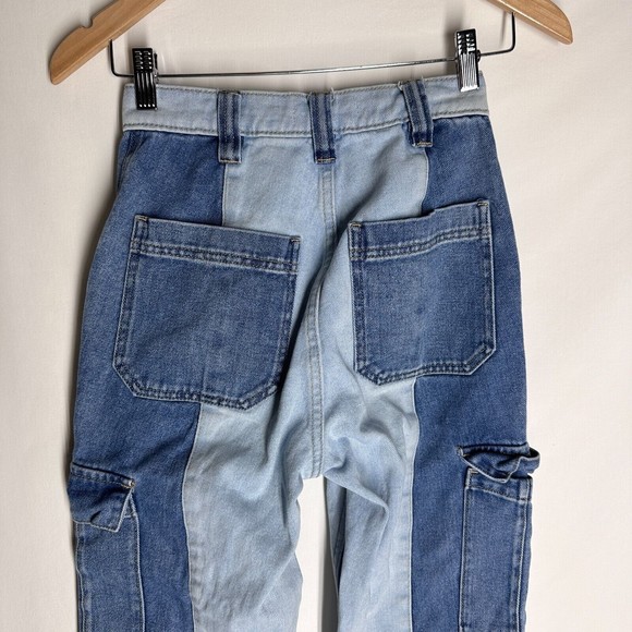 PacSun Womens Two-Tone '90s Boyfriend Carpenter Jeans Size 24 - Picture 5 of 9